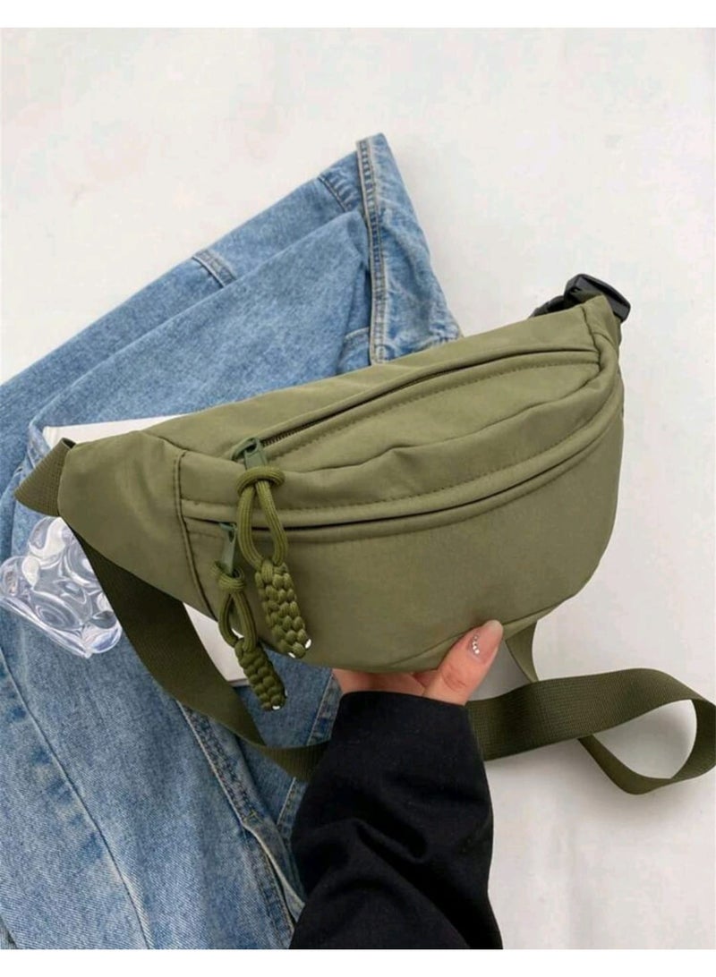 Shein Japanese Women Sports Chest Bag, Fashionable Korean Style Multi-Functional Casual Phone Waist Bag, - Image 5